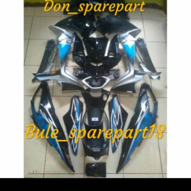 FULL BODY KASAR HALUS SUPRA X 125 BATMAN BIRU SILVER