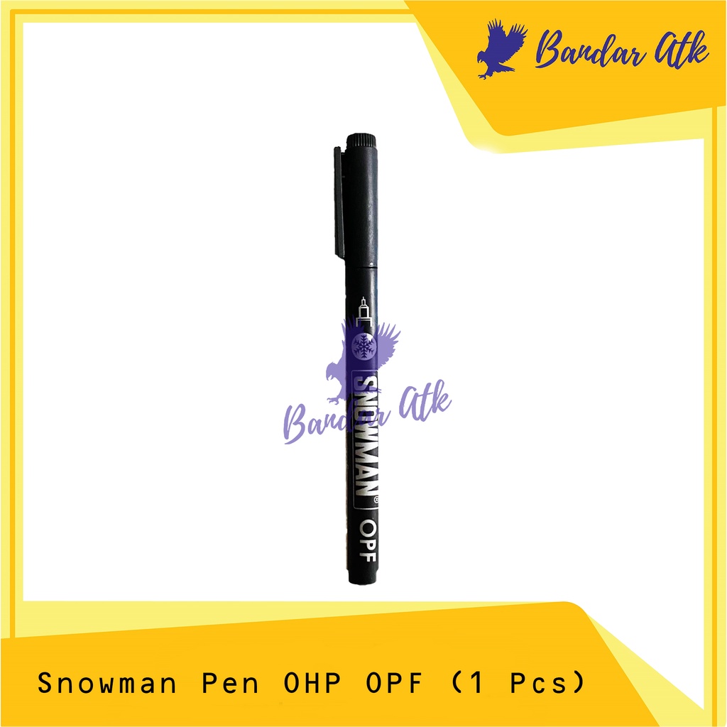 

SNOWMAN Spidol Permanent OHP OPF Spidol Waterproof Spidol Pulpen Hitam [1 PCS]