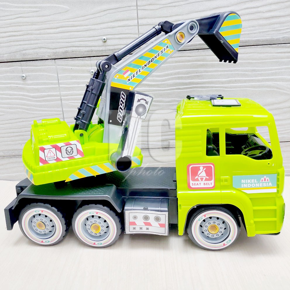 Construction Excavator Truck BESAR Mainan Truk Konstruksi Keruk