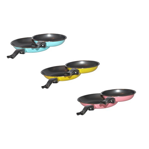 Home-Klik Maspion Wajan Anti Lengket Fancy Frypan Warna 2 pcs - 18 cm dan 23 cm - Random