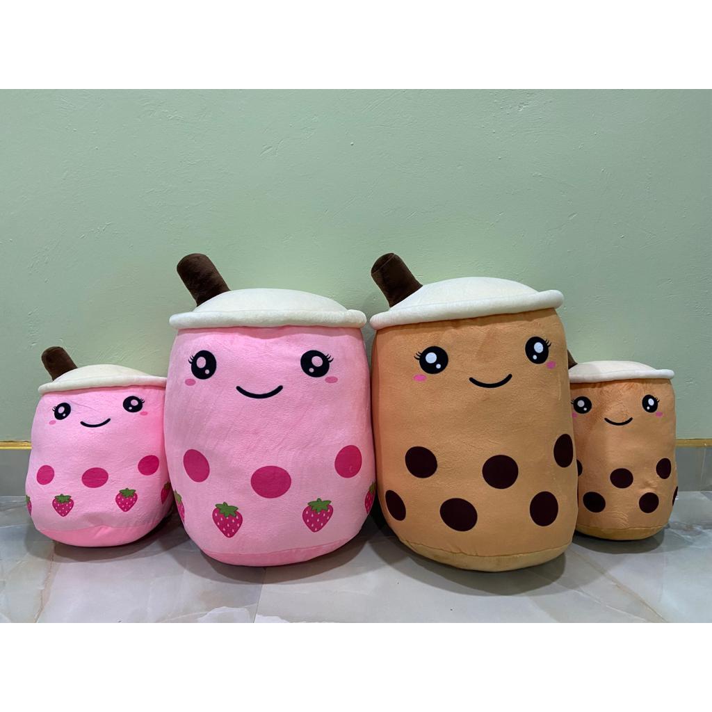 BONEKA BOBA JUMBO SUPER LUCU DAN MURAH BAHAN LEMBUT KUALITAS TERMURAH MAINAN BONEKA VIRAL BUBBLE TEA EMPUK