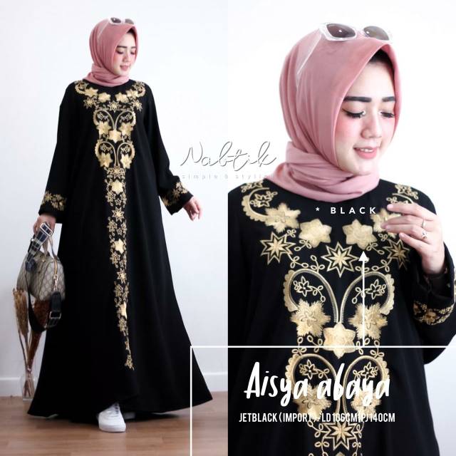 Aisya abaya ori Nabtik hijab solo