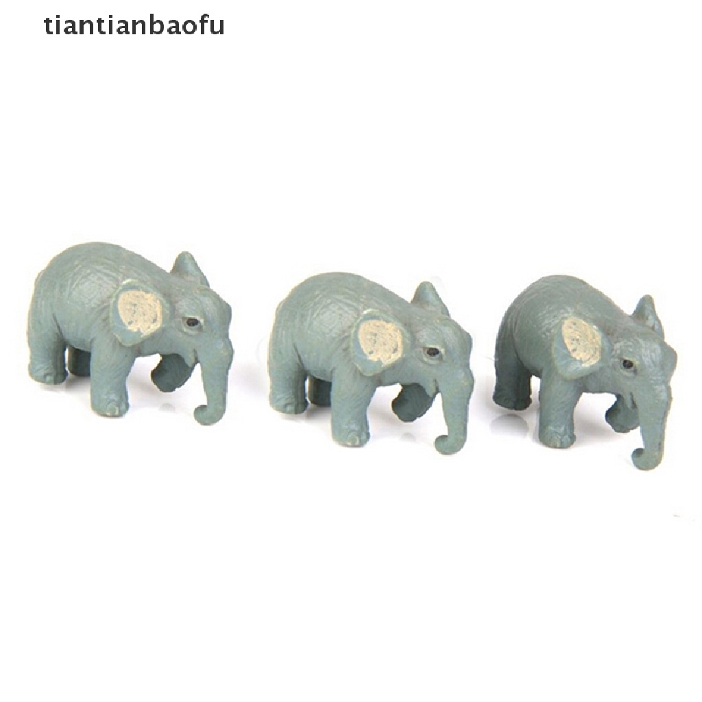 2 Pcs Miniatur Gajah Untuk Dekorasi Rumah Boneka