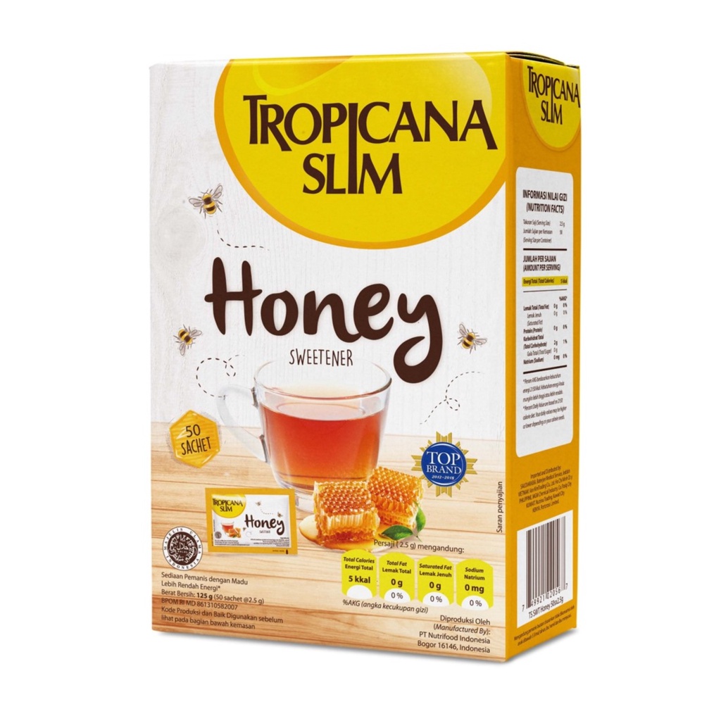 

Tropicana Slim Sweetener Honey 50 sachet x 2,6 gr