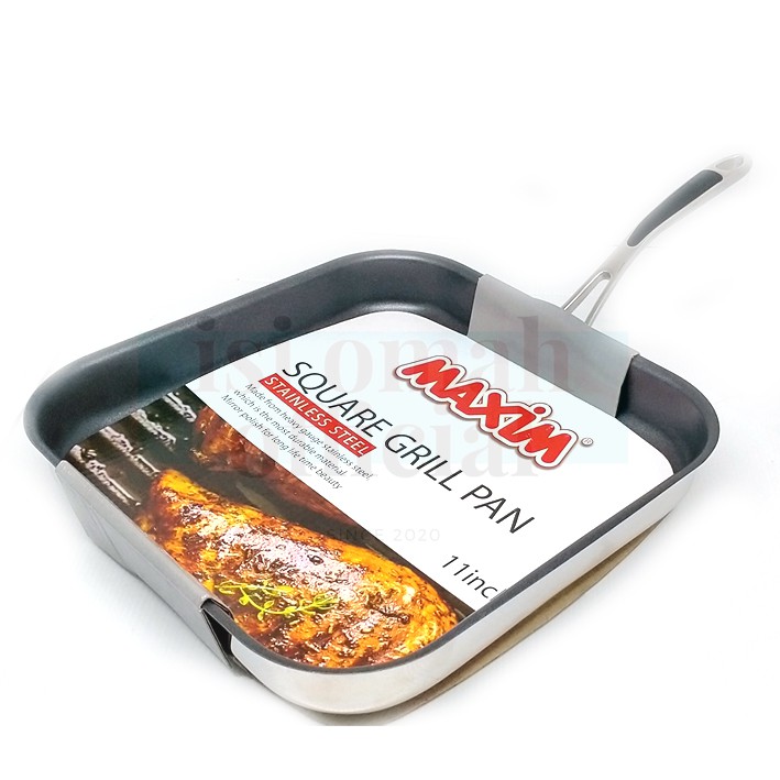 Wajan Panggang Keramik Ceramic Square Grill Pan Maxim 28 Cm