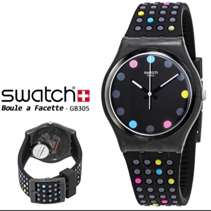 JAM TANGAN WANITA SWATCH GB305 BLACK ORIGINAL