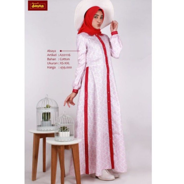 Gamis Dewasa Dannis A201116 Merah Fanta