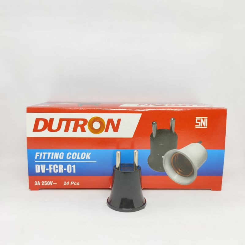 Fitting Colok Fitting Lampu Colok Fitting Lampu Tidur DUTRON DV-FCR-01 HITAM