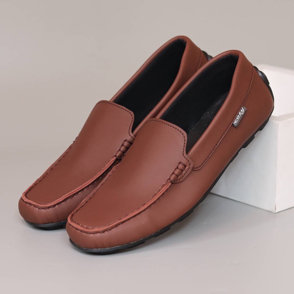 MOLK|Sepatu Slip On Pria Santai Casual Kasual Selop Slop Cowok Kerja Kantor Kondangan Hitam Terbaru