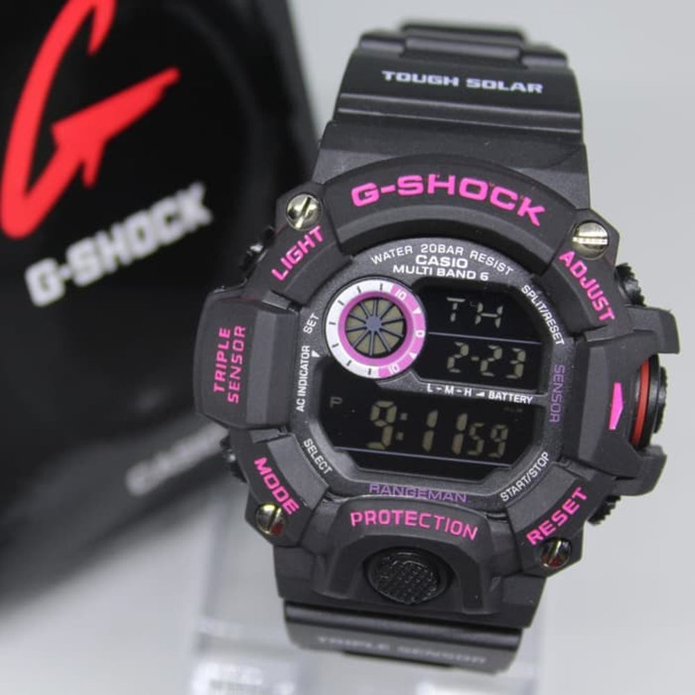 JAM TANGAN G SHOCK RANGEMAN DIGITAL BLACK LIST PINK
