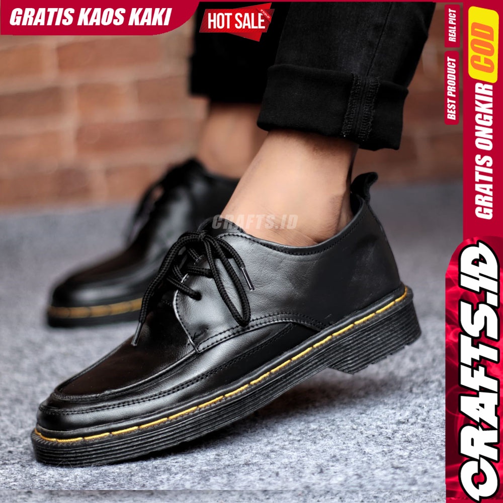 CRAFTS Sepatu Casual Formal Pantofel Kulit Asli