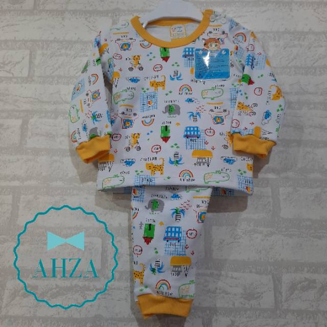 AHZA SETELAN PIYAMA OBLONG PANJANG BAYI SIZE S,M,L,XL