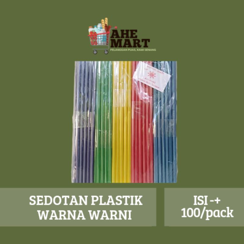 Promo Sedotan Plastik / Sedotan Warna-Warni / Sedotan Plastik Warna-Warni