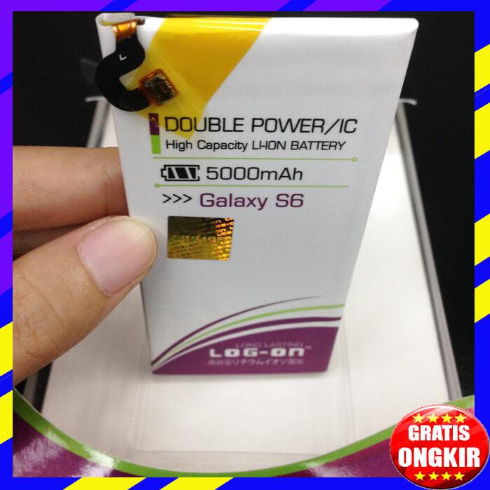 ACC HP BATERAI SAMSUNG GALAXY S6 5000MAH DOUBLE POWER LOG ON