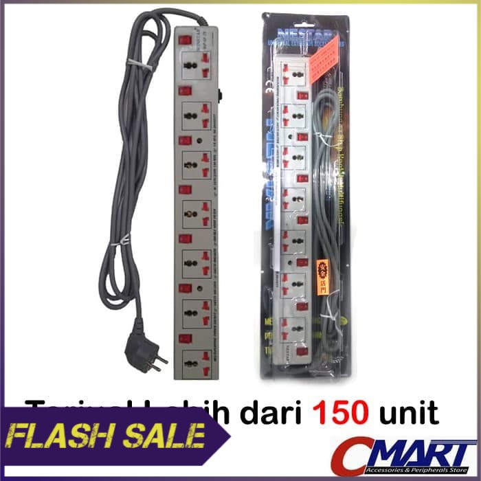 Winstar colokan listrik steker stop kontak stopkontak 7 port ST WPSF7S