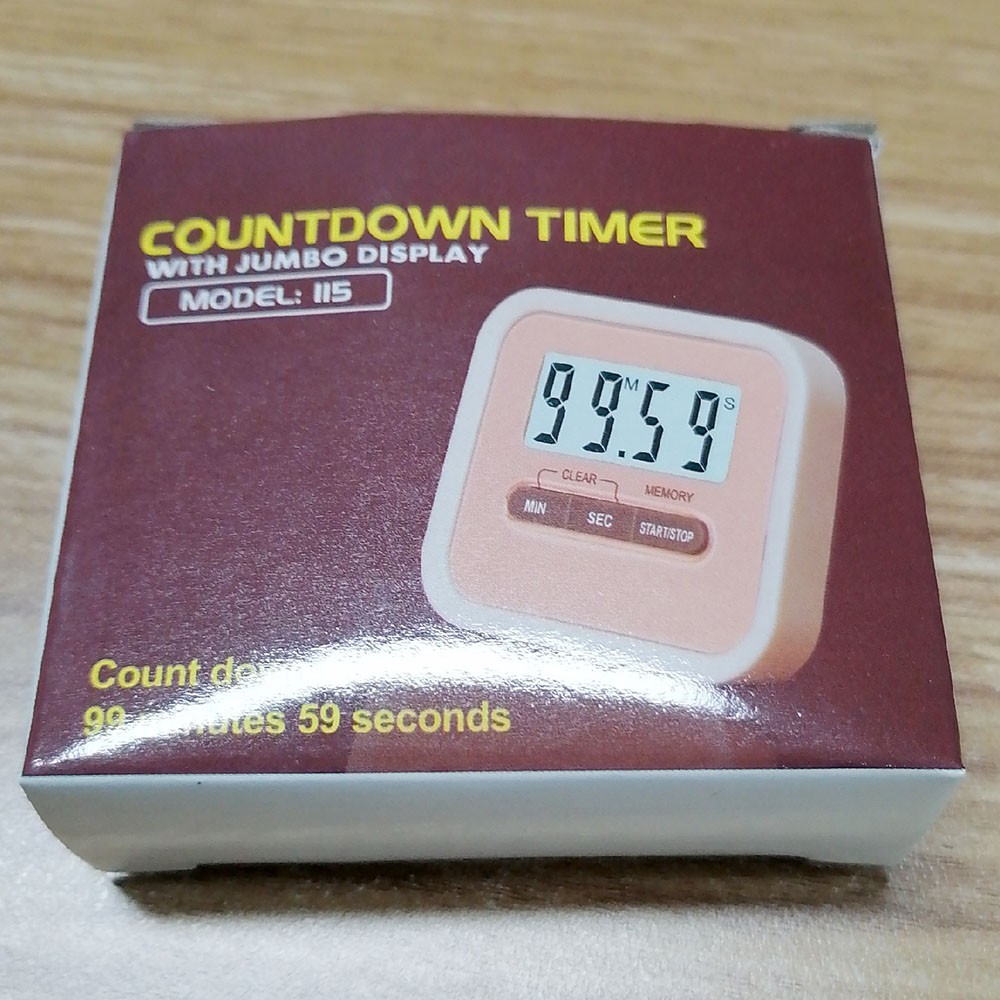 Aihogard Timer Mini Digital Dapur Countdown Timer - Black