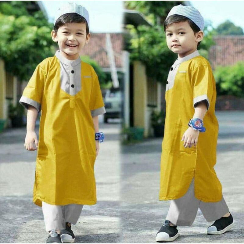 SET BAJU KOKO VAHRI  ANAK MUSLIM/BAJU KOKO ANAK TERBARU 1- 10 THN