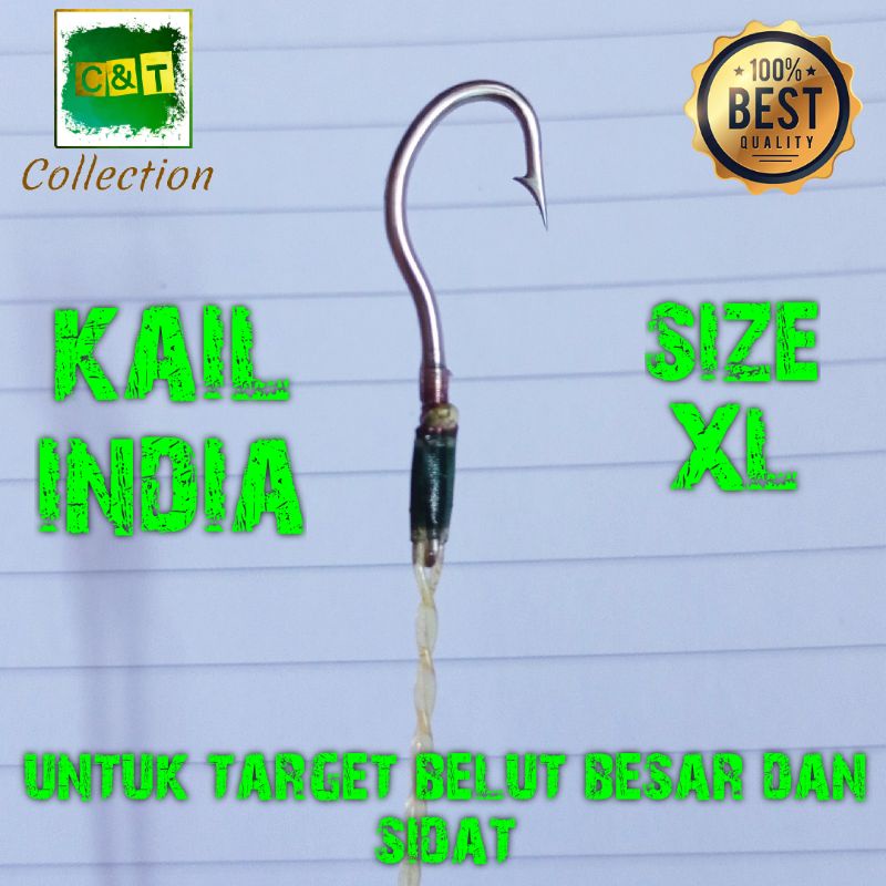 Kail Pancing Urek Belut Pancing Belut Kail Belut India Bahan Baja Ukuran XL