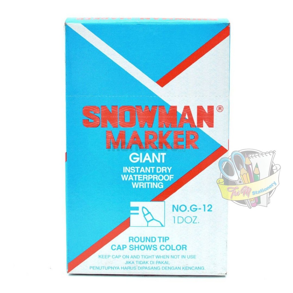 

SNOWMAN G-12 PERMANENT MARKER [ BOX ISI 12 ]