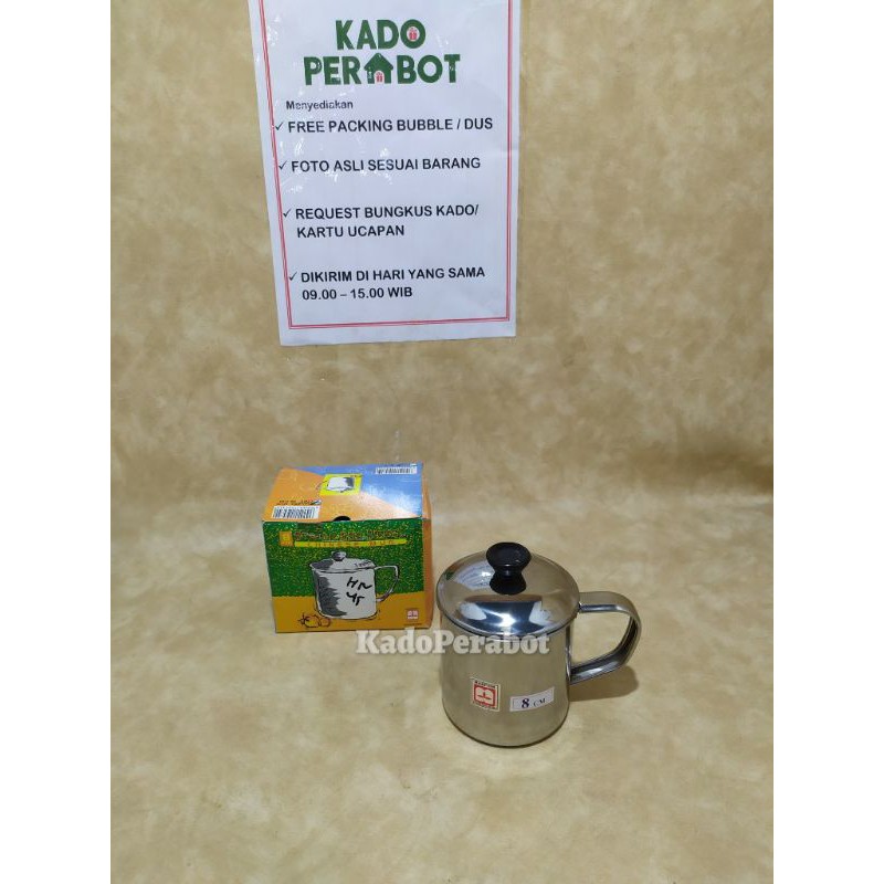 Mug st 8cm maspion - cuntang kopi -gelas stainless tebal