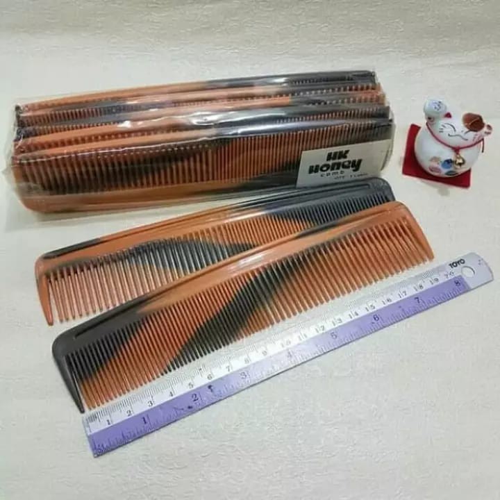 Vinztstore - Sisir Twin Sisir Rambut Coklat Sisir Salon Besar Sisir Anti Kusut Gunting Rambut