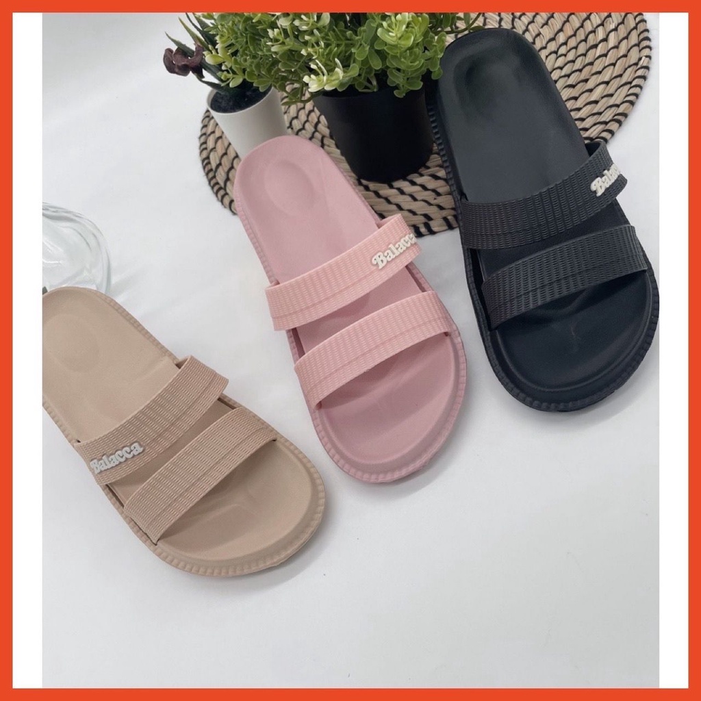 SANDAL Slip On sandal wanita bahan EVA/Karet terbaru kekinian simple anti licin termurah