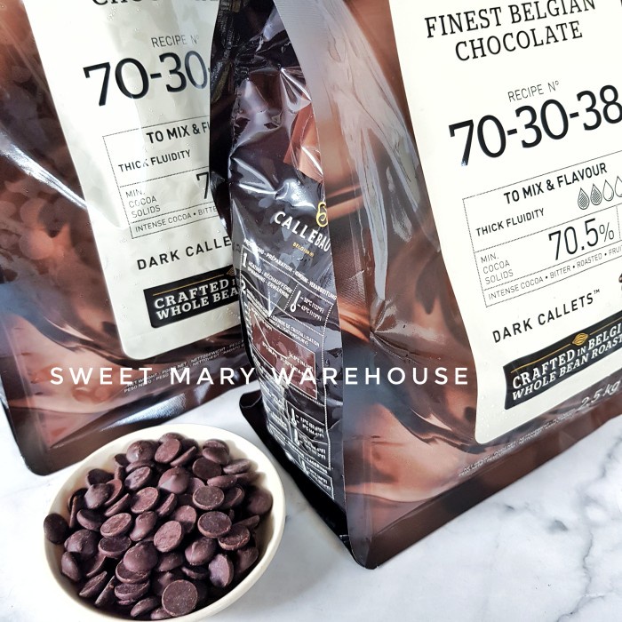 

Callebaut 7030 500gr Dark Extra Bitter Chocolate 70.5 500gr 70-30-38