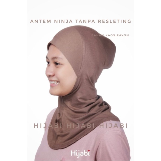 Inner Hijab Antem Ninja Yuro Tanpa Resleting Bahan Kaos Rayon Premium Bisa Untuk Hijab Renang