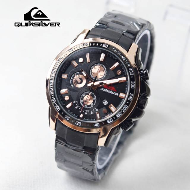 New - jam tangan pria QUIKSILVER QS rantai stainless steel