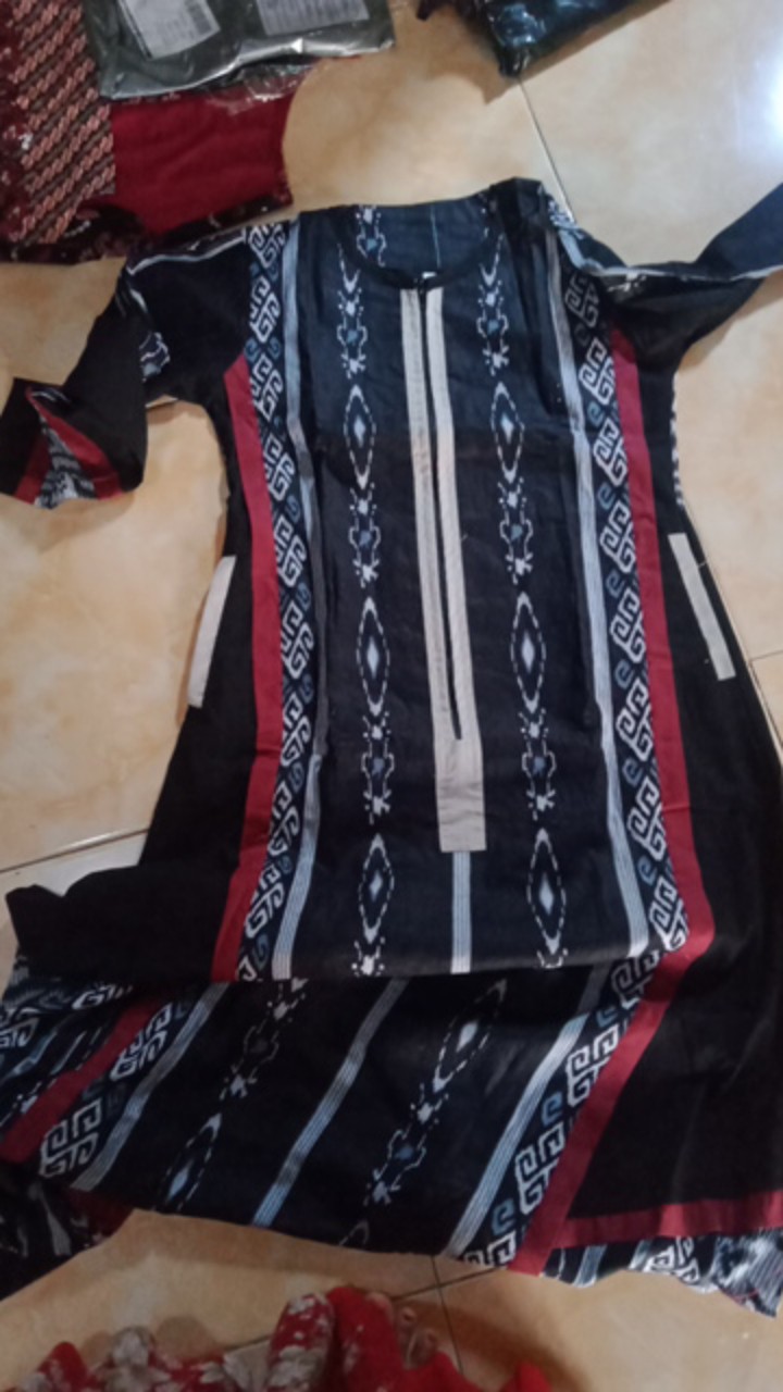 Gamis Batik Cap Kombinasi Ala Tuneeca Songket Best Seller S-xxl
