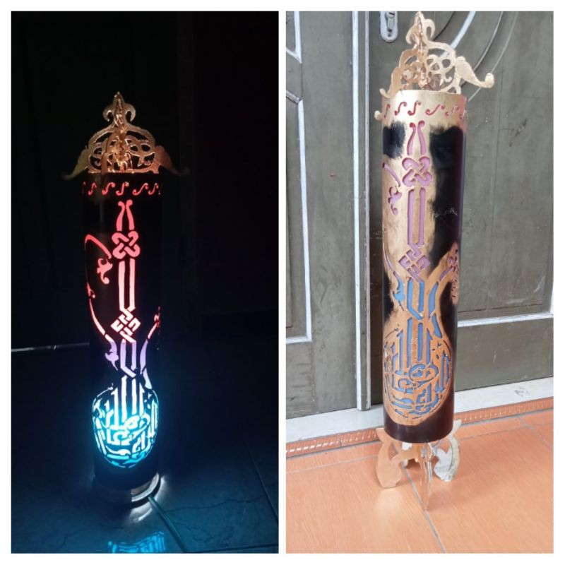 Lampion/Lampu Hias dari Pipa PVC kaligrafi