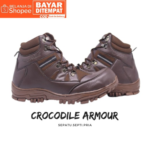 sepatu pria boots sapety armor crocodile armour morisey boot original handmade