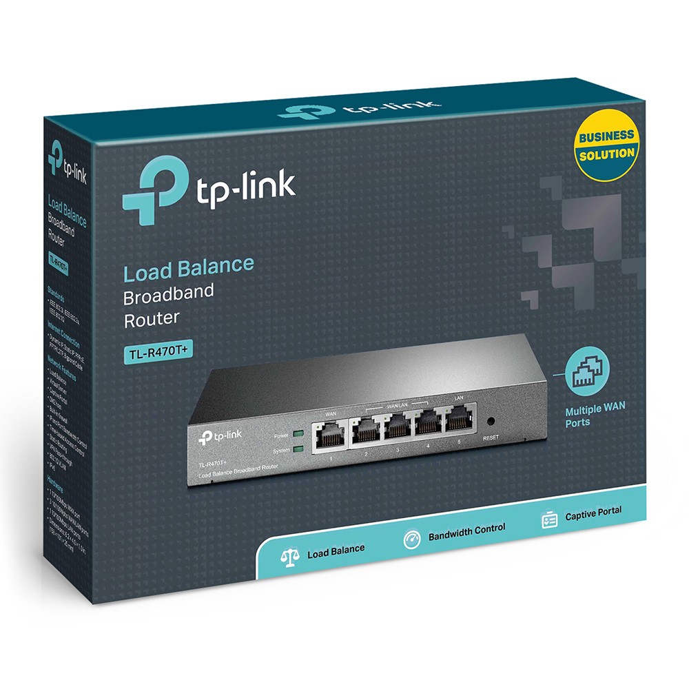 TP-Link Load Balance Router TL-R470T+ 5port Fast Ethernet MultiWan Router for SOHO