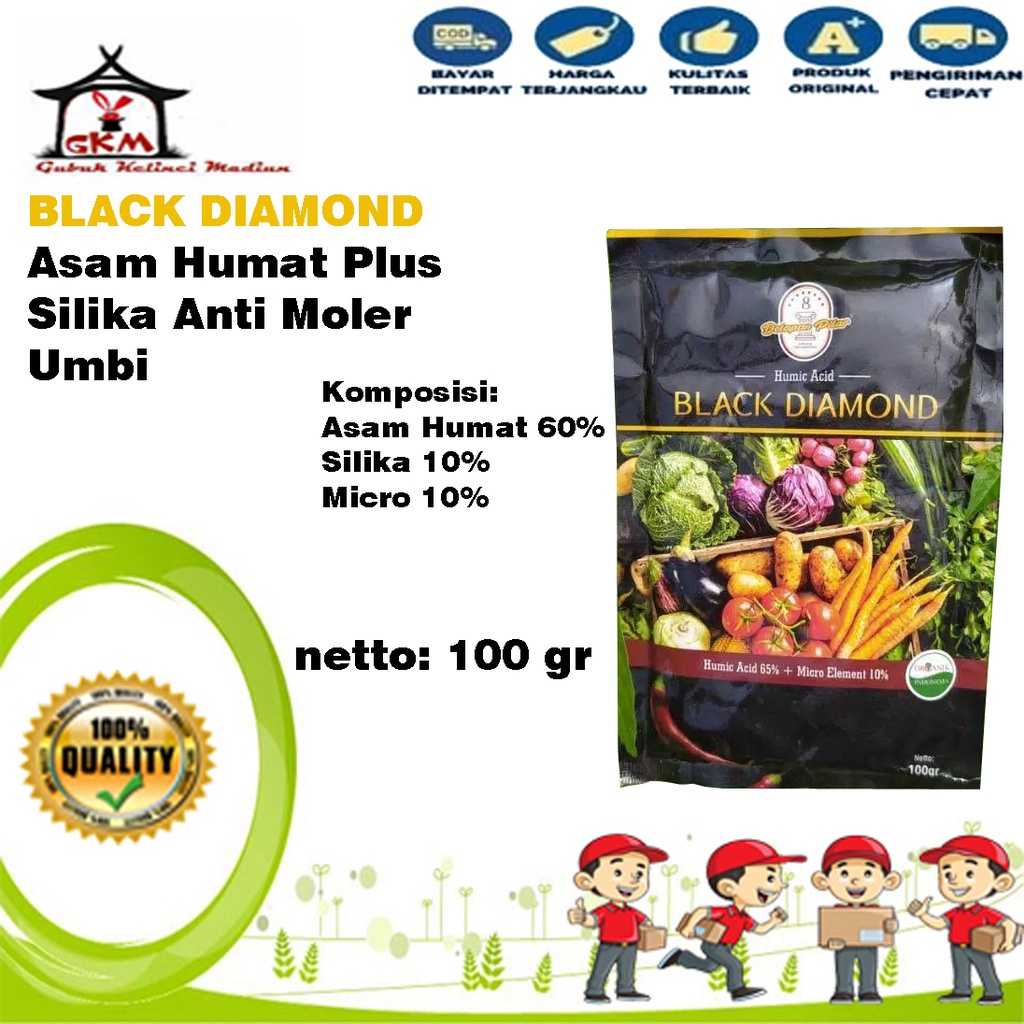 Black Diamond Asam Humat Plus Silika Anti Moler 100 Gram