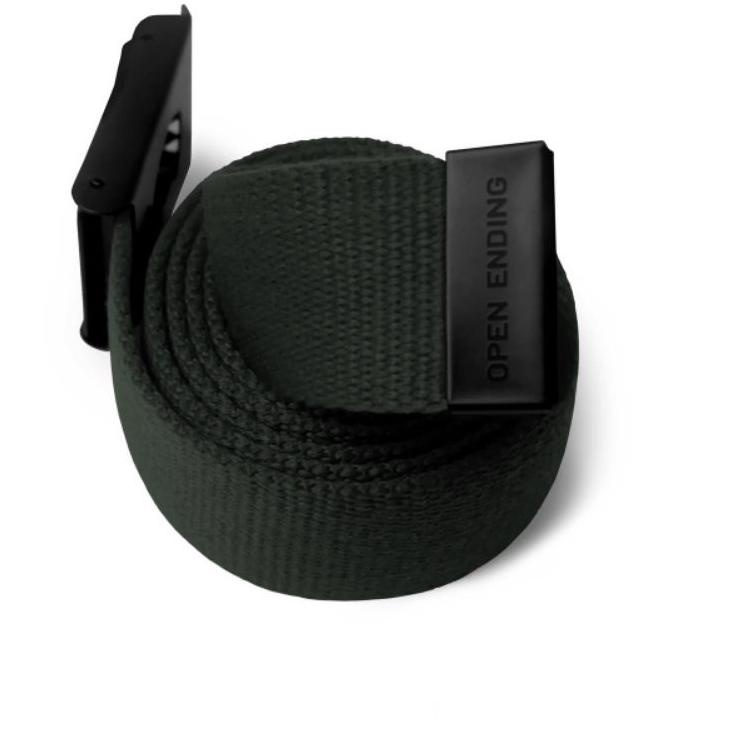 Penjualan Terbanyak.. Open Ending Webbing Belt Metal Buckle Deboss Logo