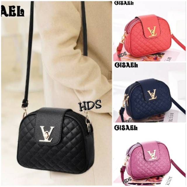 TAS SELENDANG REPLIKA LV LOIUS MINI SLINGBAG KECIL LUCU SIMPLE SANTAI MAIN MALL SOHO MODEL IMPORT