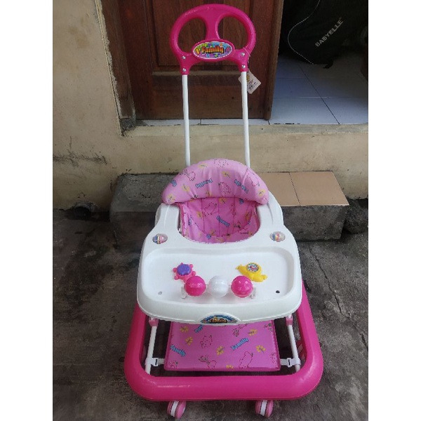 baby walker family pink preloved second bekas apolo roda belajar jalan bayi