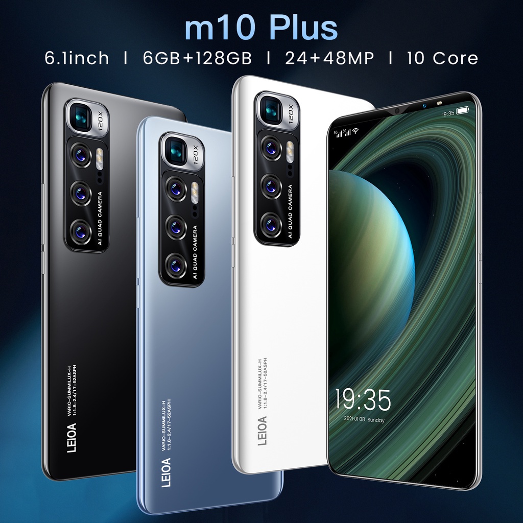 hp handphone murah hp gaming  M10 plus COD [Baru+5g+Pengiriman lokal] Android 10.0  Ponsel cerdas Layar HD RAM 6GB ROM 128GB 6.1 inci handphone murah SIM Ganda Pintar dan Siaga Ganda ponsel layar penuh Kebutuhan hiburan kantor