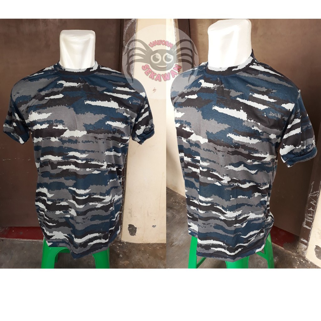 Kaos Loreng Kapal TNI AL Kaos Oblong Loreng Marinir