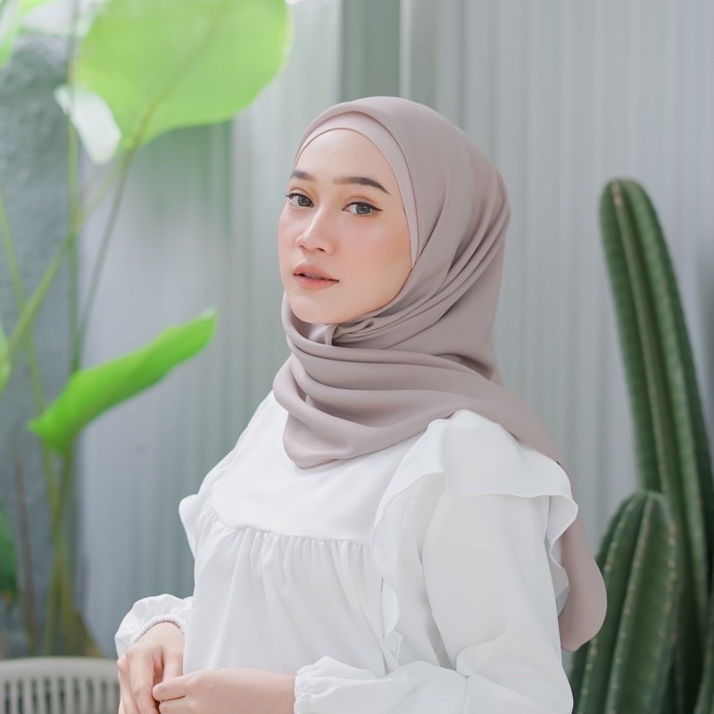 HIJAB BELLA SQUARE / HIJAB POLYCATTON-Cappucino
