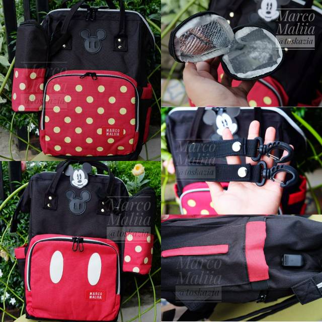 Marco Malika / Marco Maliia diaper bag GEN 3++ disney mickey mouse ( anello diaper bag )