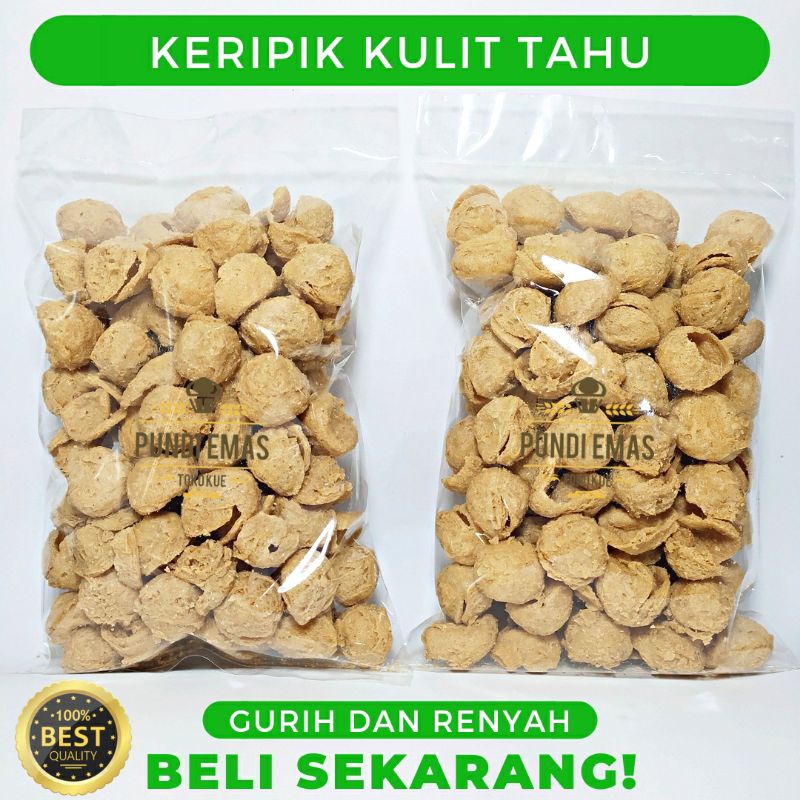 Kerupuk Tahu 250gr / Kerupuk Kulit Tahu Walik Crispy Asin Gurih