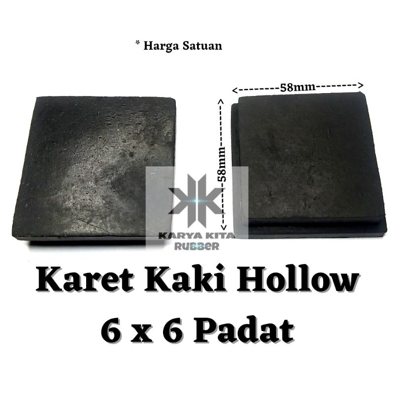 Karet Tutup Kaki Meja Kursi Rak Besi Hollow 6x6 Padat Holo