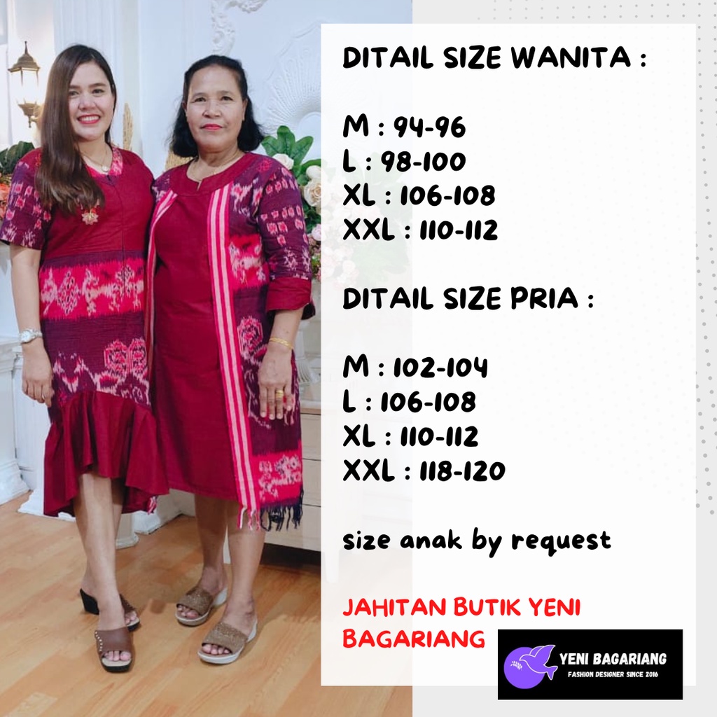 DRESS FULL BROKAT MUTIARA LAPIS FURING TEBAL - JAHITAN BUTIK YENI BAGARIANG