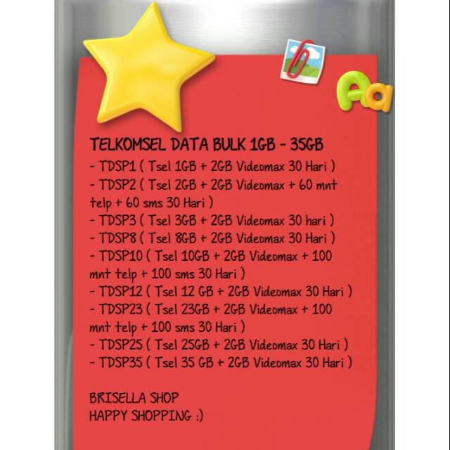TELKOMSEL DATA BULK 8GB - 50GB ZONA 1 - 8
