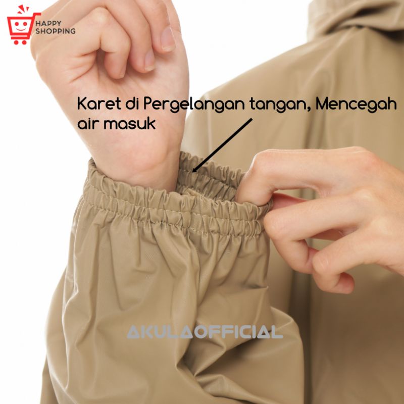 JAS HUJAN, RAINCOAT Pria Wanita Terbaik By AKULA Anti Rembes NAVY