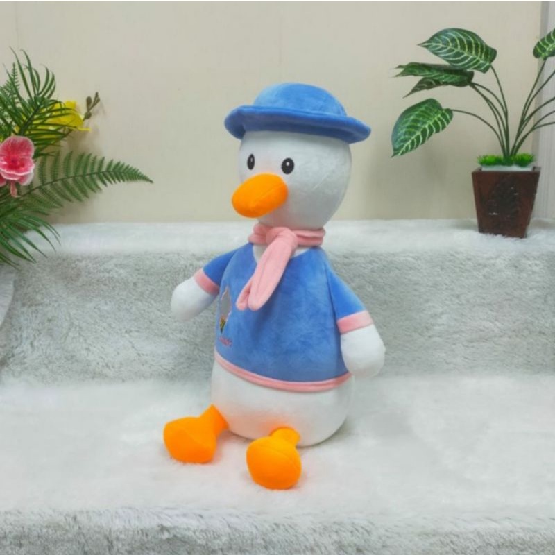 Boneka Bebek Pita Scraft Topi Syal Donald Duck Animal Ukuran 15&quot;/40cm