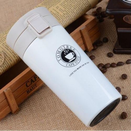 TRAVEL MUG TUMBLER TAHAN PANAS DAN DINGIN / TERMOS KOPI TEH PORTABLE / BOTOL AIR MINUM STAINLESS STEEL