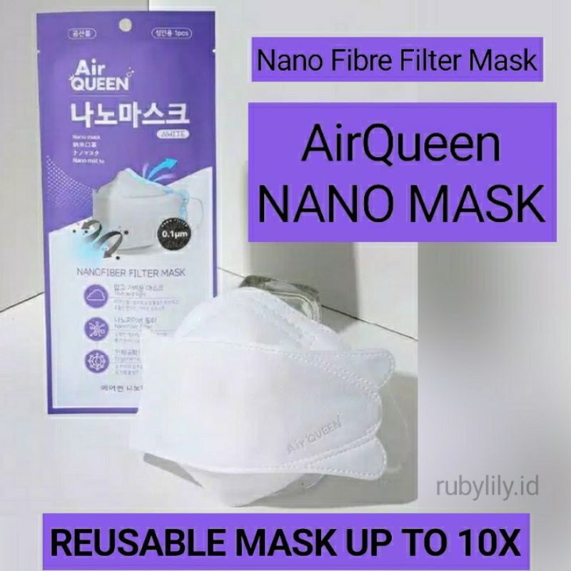 Jual (READY STOCK) ORIGINAL AIRQUEEN NANO MASK MASKER KOREA PAKAI ...