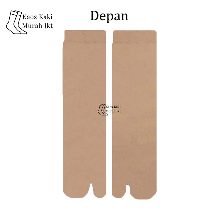 Kaos Kaki Muslimah Wanita Kaos Kaki Jempol Cream Size L